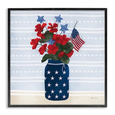 Stupell Stars & Stripes Bouquet Framed Giclee Art Design By Yvette St. Amant