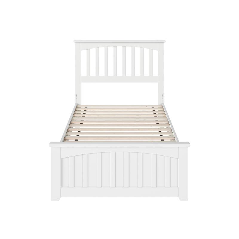 Becket Solid Wood Low Profile Platform Bed with Matching Footboard