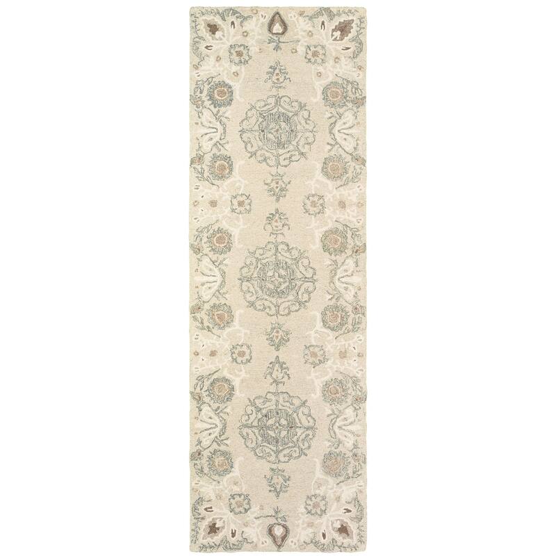 HomeRootsFloral Scandinavian Rectangle Area Rug