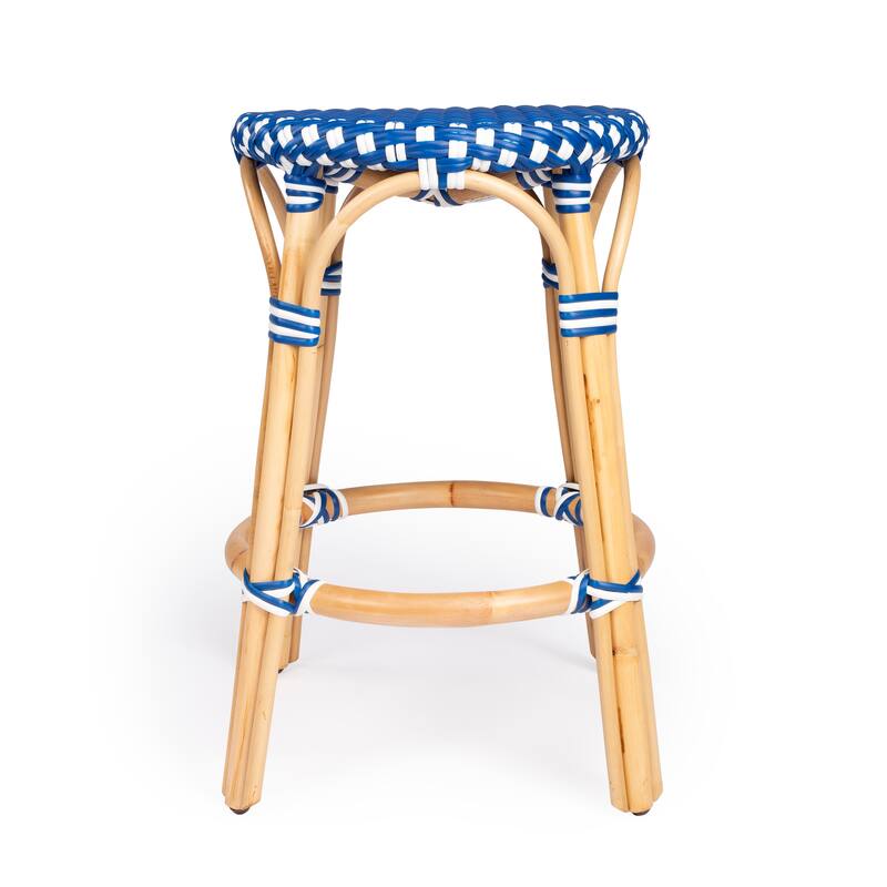 Tobias 24" Rattan Round Counter Stool