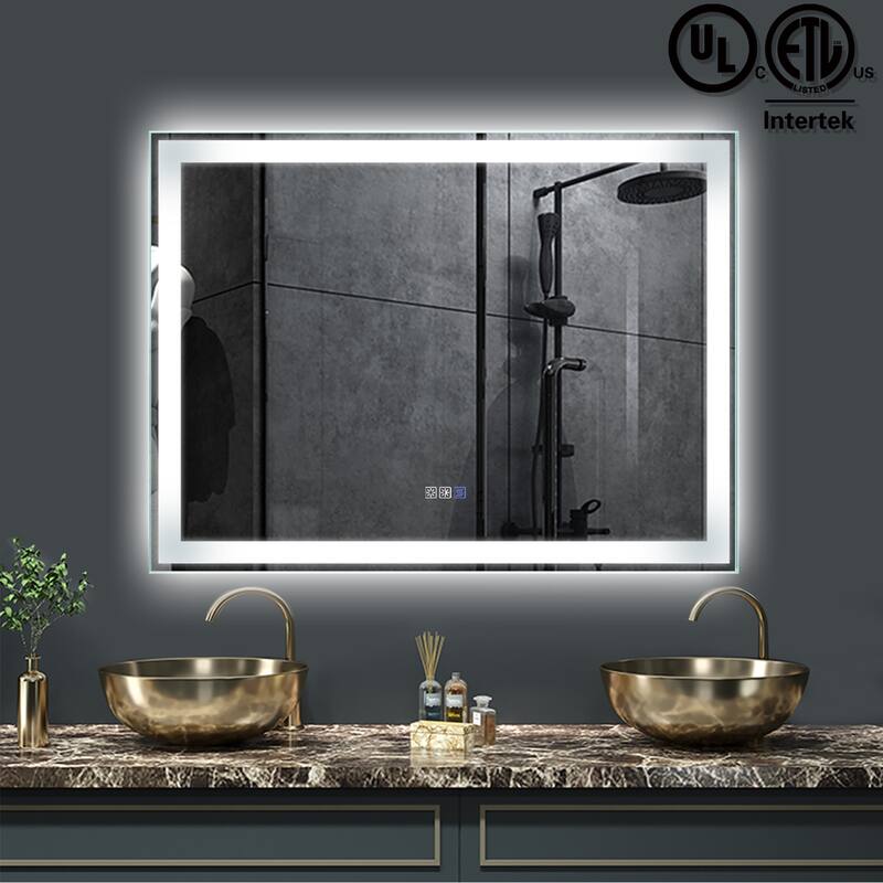 Clihome 48 X 36 Inch LED Lighted Bathroom Wall Mounted Mirror - 48"X36"