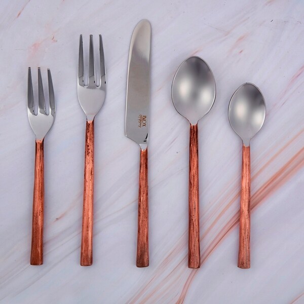 Inox Copper Antique Sundance Design 5-piece Flatware Set. Opens flyout.