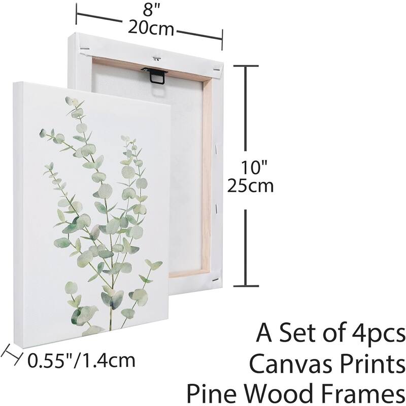 Wall Art, Sage Green Eucalyptus Leaf Prints