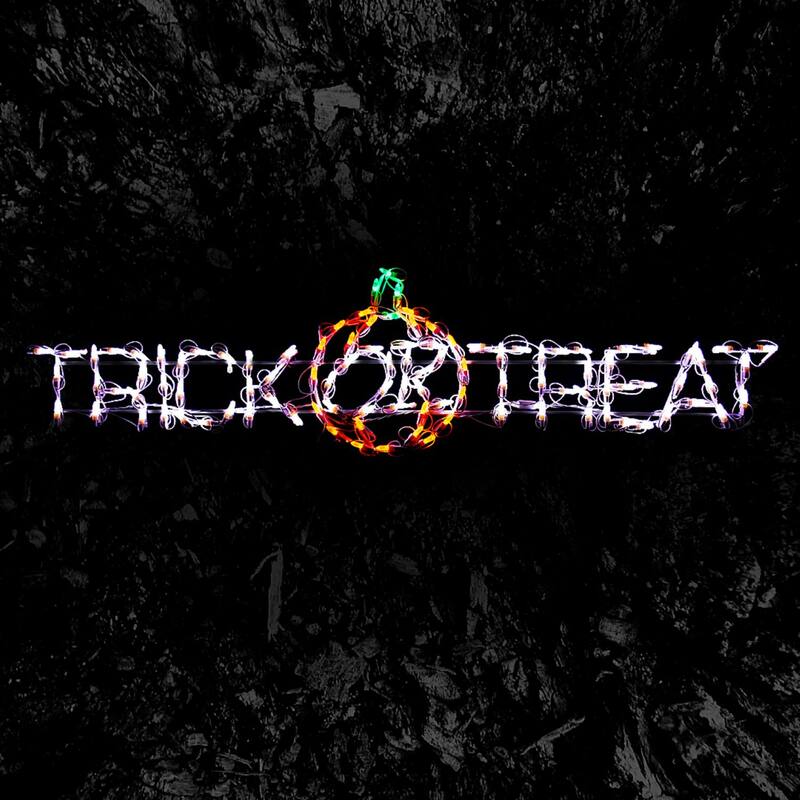 LED Lighted Trick or Treat with Pumpkin Outdoor Halloween Decoration - 52"