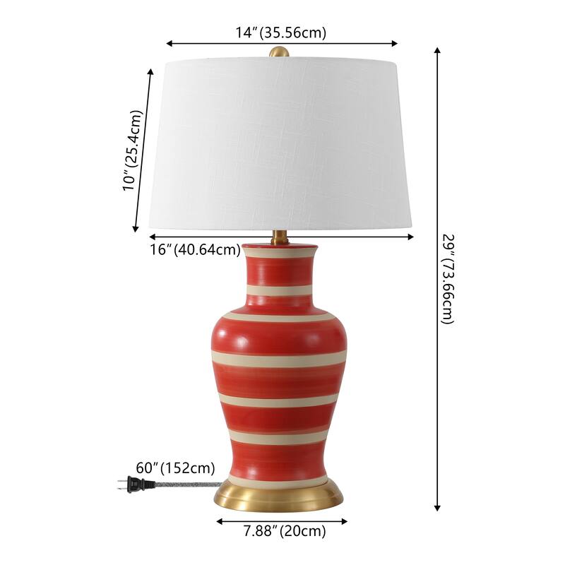 Julia 29" Ceramic LED Table Lamp, by JONATHAN Y