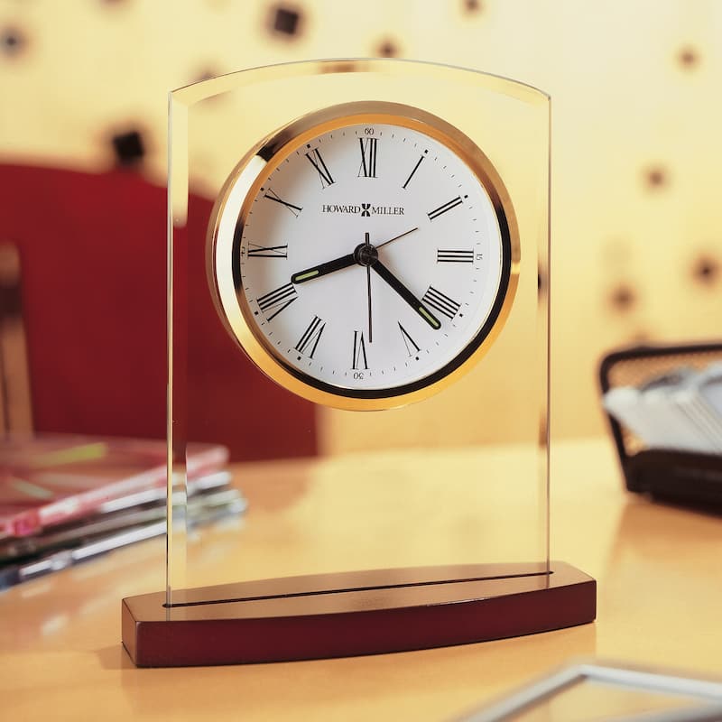 Howard Miller Marcus Modern Classic Mantel Clock - Cherry-Clear