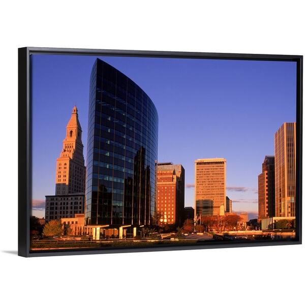 Shop Hartford Skyline At Dawn Hartford Ct Black Float Frame