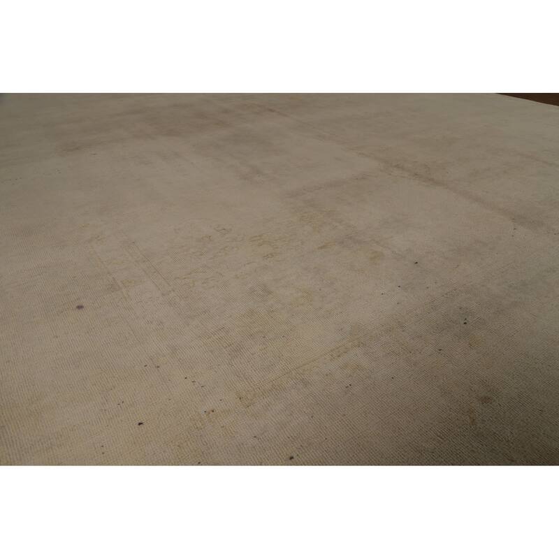 Distressed Tabriz Persian Vintage Area Rug Hand-Knotted Wool Carpet - 8'9" x 11'4"