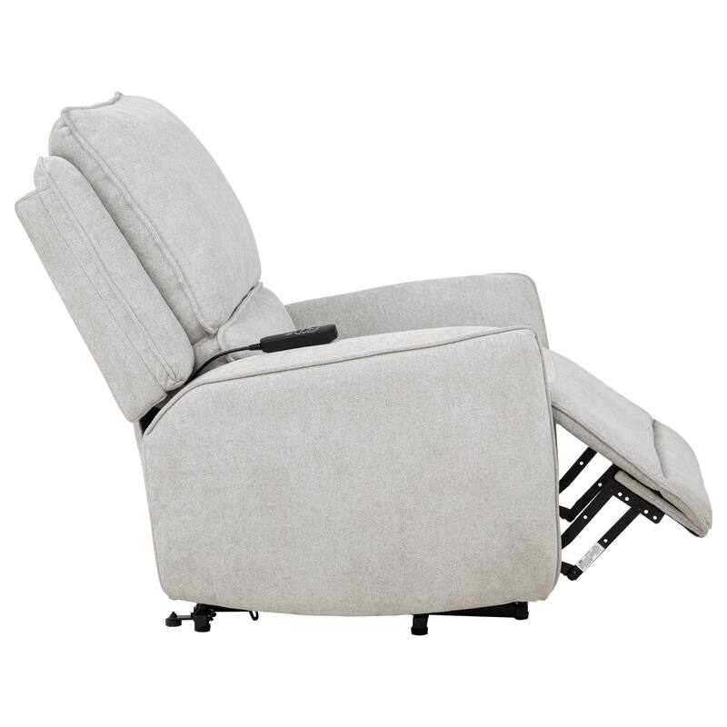 Sylmar Chenille Upholstered Dual Power Lift Recliner Grey