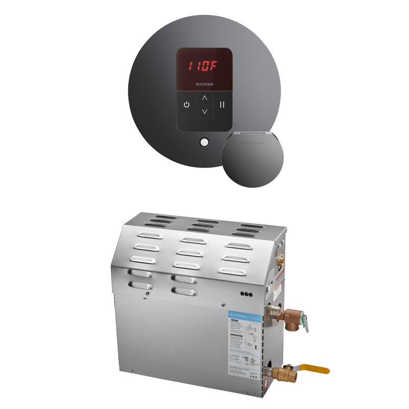 Mr Steam R09C10AL0000 Ms Itempo Round Package 9 kW (9000 W) Steam - Brilliant Black - Brilliant Black