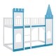 preview thumbnail 17 of 23, Twin Over Twin Castle Bunk Bed, w/Ladder, Window&Full-Length Guardrail