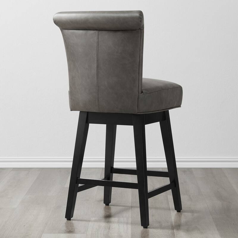 Spruce & Spring Noah Upholstered 26-inch Counter Height Swivel Barstool Set