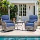 Option Grey Wicker / Blue Cusion
