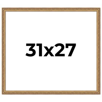 31x27 Frame Red Solid Wood Picture Frame Width 1.75 Inches | Interior Frame Depth 1 13/16 Inches
