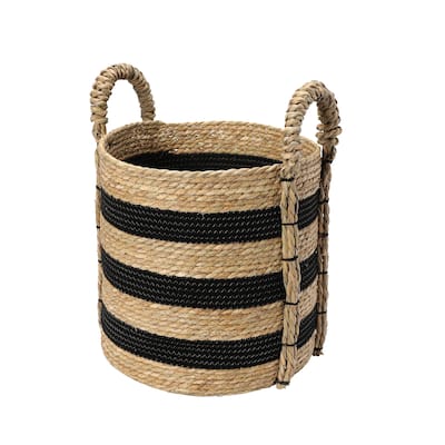 Household Essentials Decorative Terra Braid Grass Storage Basket