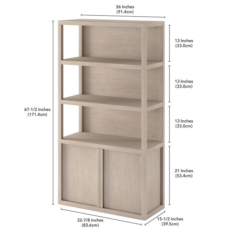 Savin 67.5" Tall Rectangular Bookcase - 67.5" Tall