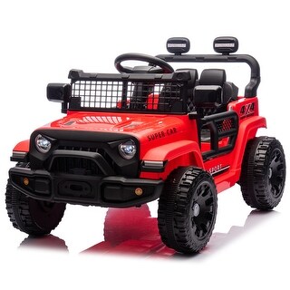 Kids Ride-On Car with Bluetooth, LED Lights, MP3 Music, and Parental Remote Control