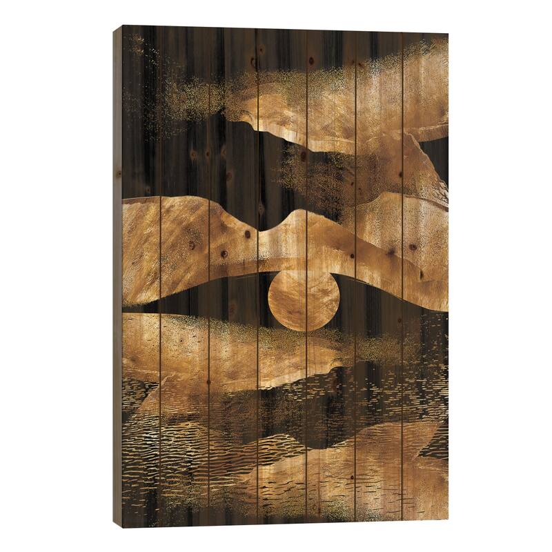 Fata Morgana Print On Wood by Daphne Horev - Multi-Color - 26x18x1.5