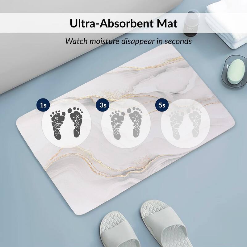Decorative Bath Mat 24x18 Ultra Absorbent Quick Dry Rug