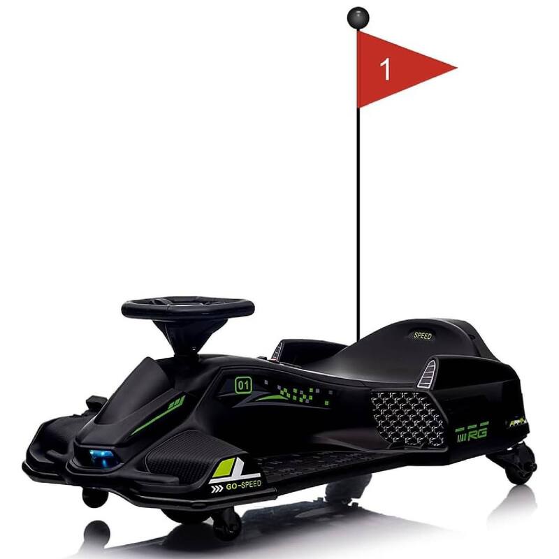 12V Electric Ride On Go Kart Kids Drifting Car for Kids Best Gifts - Black