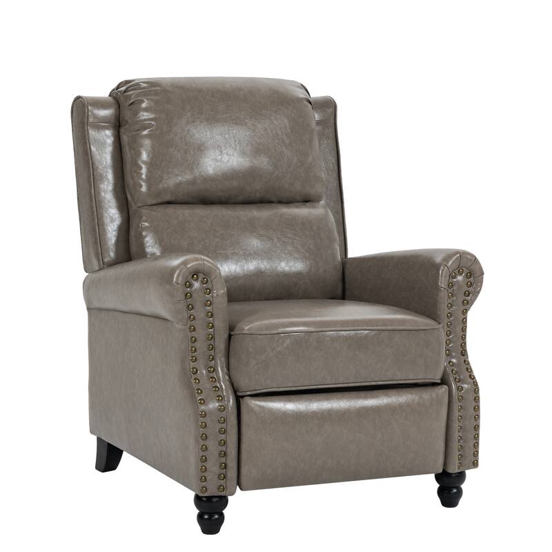 2 Set Modern Padded Seat Recliner Chair with PU Leather/Fabric
