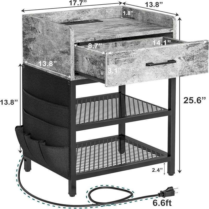 Nightstand with Charging Station