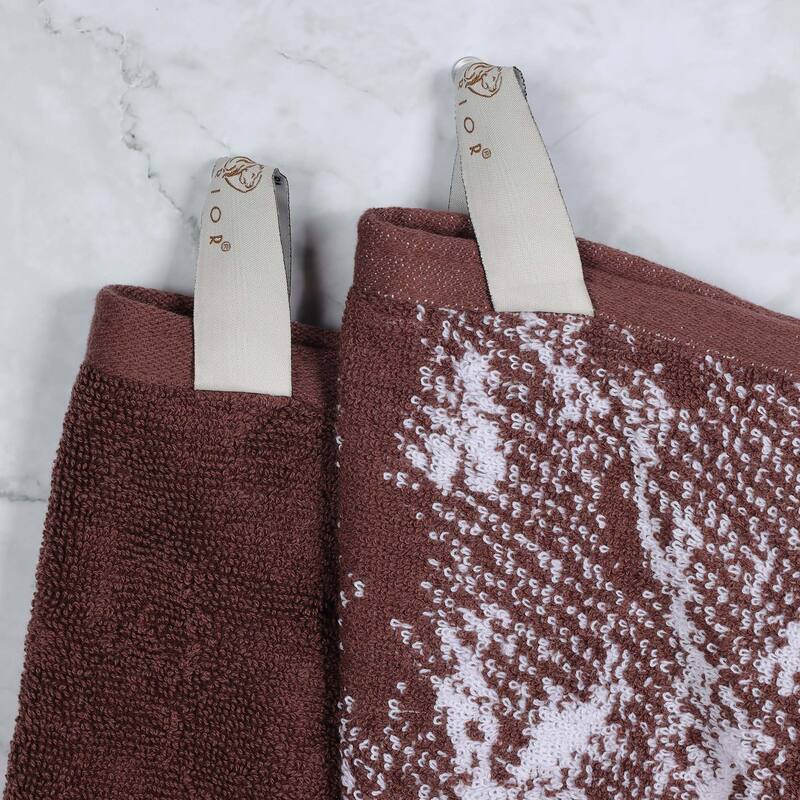 Superior Cotton Solid and Marble Hand Towel Set of 6