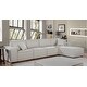 preview thumbnail 2 of 1, Copper Grove Doetinchem Beige Linen Long Sofa with Reversible Chaise