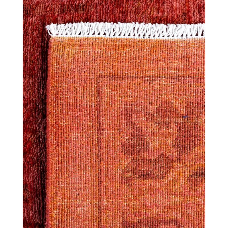 Overdyed, One-of-a-Kind Hand-Knotted Area Rug - Pink - 4' 1" x 6' 0"
