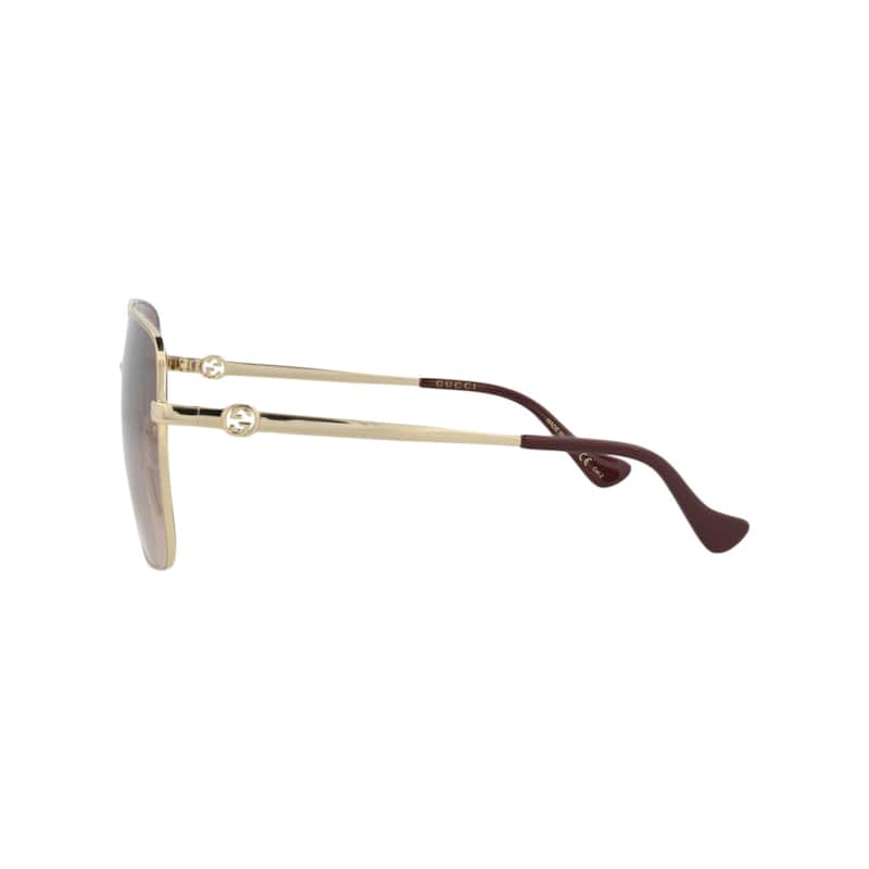 Gucci Aviator-Frame Metal Sunglasses