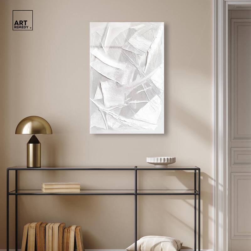 Thick White Texture II Acrylic by Art Remedy, Ready to Hang