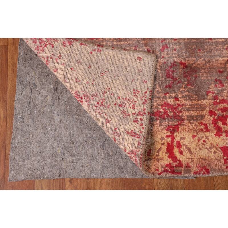 All-Over Abstract Modern Area Rug Hand-Knotted Living Room Wool Carpet - 10'0"x 13'1"