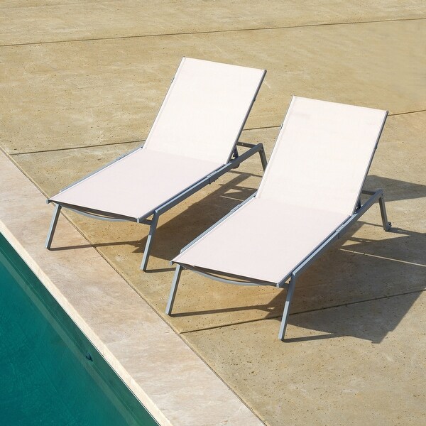 Corvus torino adjustable sling deals fabric patio chaise lounge