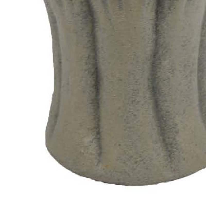 Decorative Vase, Organic Sea Design, Floral Details, Green Ceramic