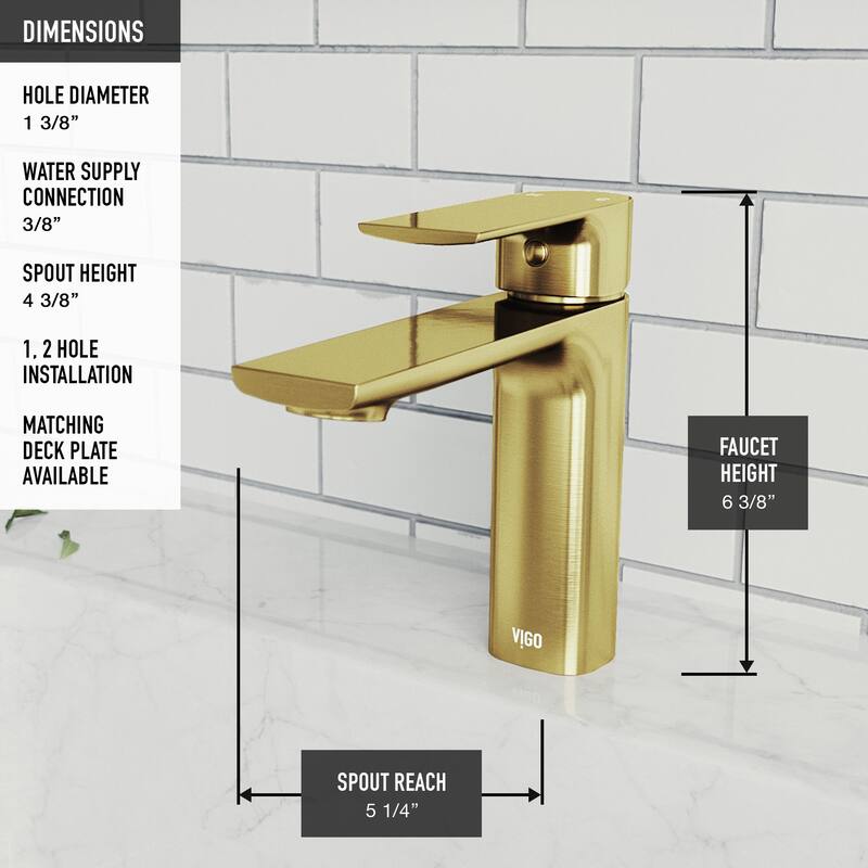 VIGO Davidson Single Hole Bathroom Faucet