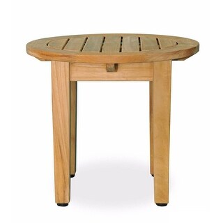 18 5 Natural Teak Wooden Outdoor Patio Round Side Table With Tapered Legs Brown Ping The Best Deals On Coffee Tables 18 5 Natural Teak Wooden Outdoor Patio Round Side Table With Tapered Legs Brown Ping The Best Deals On Coffee Tables