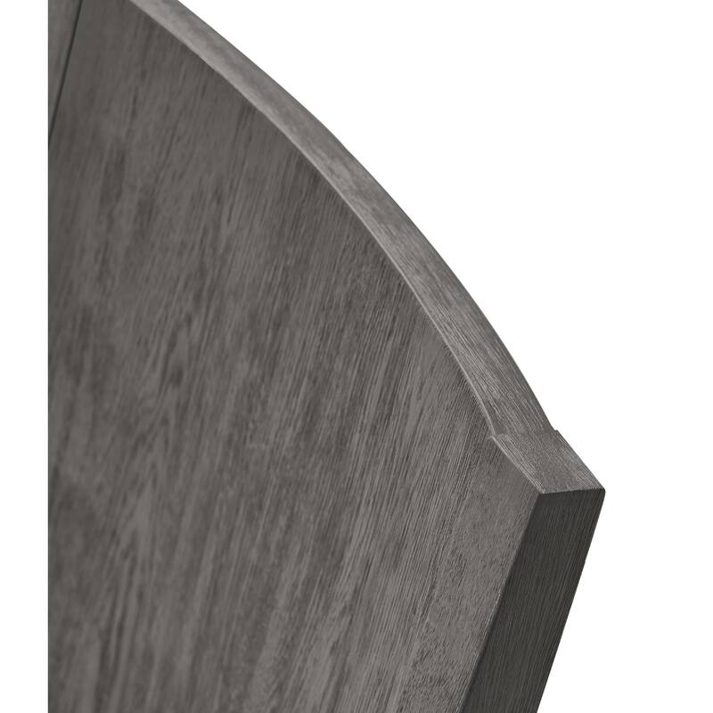 Axel 38 Inch Mahogany Wood Dining Chair with Panel Back, Gray
