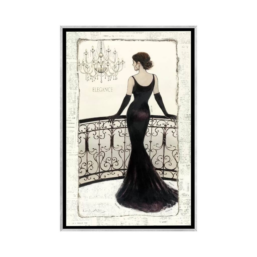 iCanvas "La Belle Noir" by Emily Adams Framed
