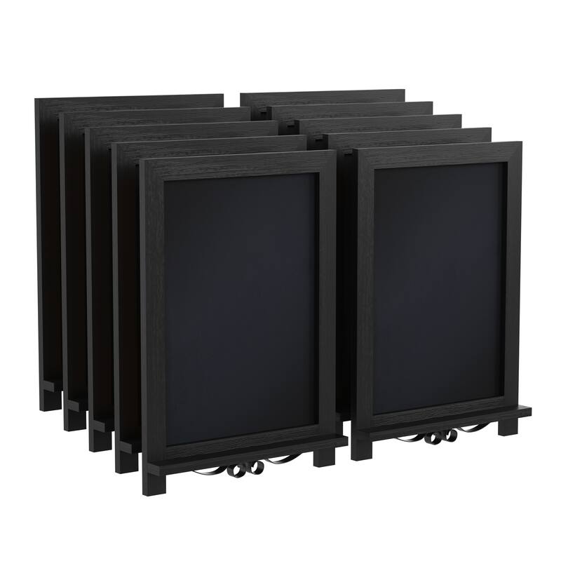 10 Pack Tabletop or Wall Mount Magnetic Chalkboards