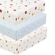preview thumbnail 15 of 54, Polka Dot Animal Bear Friends ABC&123 Unisex Multi-color Cotton Toddler/Baby Crib Child Fitted Sheet Set (Pack of 3) - N/A