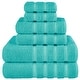 preview thumbnail 4 of 19, American Soft Linen Luxury 6 Piece Towel Set, 2 Bath Towels 2 Hand Towels 2 Washcloths, 100% Cotton Turkish Towels for Bathroom Turquoise