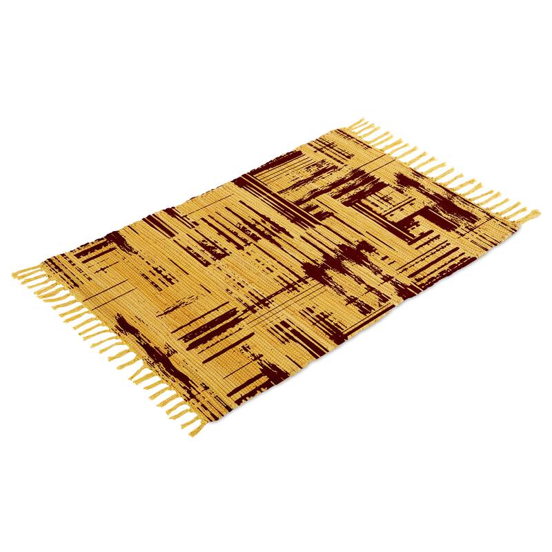 Hand Woven Cotton Area Rug Rag for Hallway, Kitchen, Entryway Living Room - 24''x36'' | 2'x3'