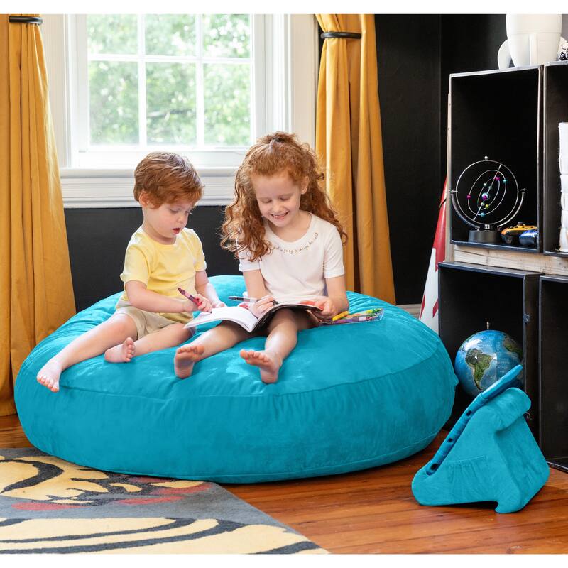 Jaxx 4 ft Cocoon Kids Bean Bag Chair and Crash Pad - Aqua