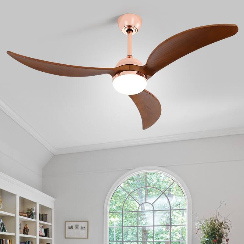 Sofucor 45 Inch Ceiling Fan with Light and Remote,Indoor/Outdoor with 3-Timer,Low Profile Quiet for Bedroom Living Room Patio