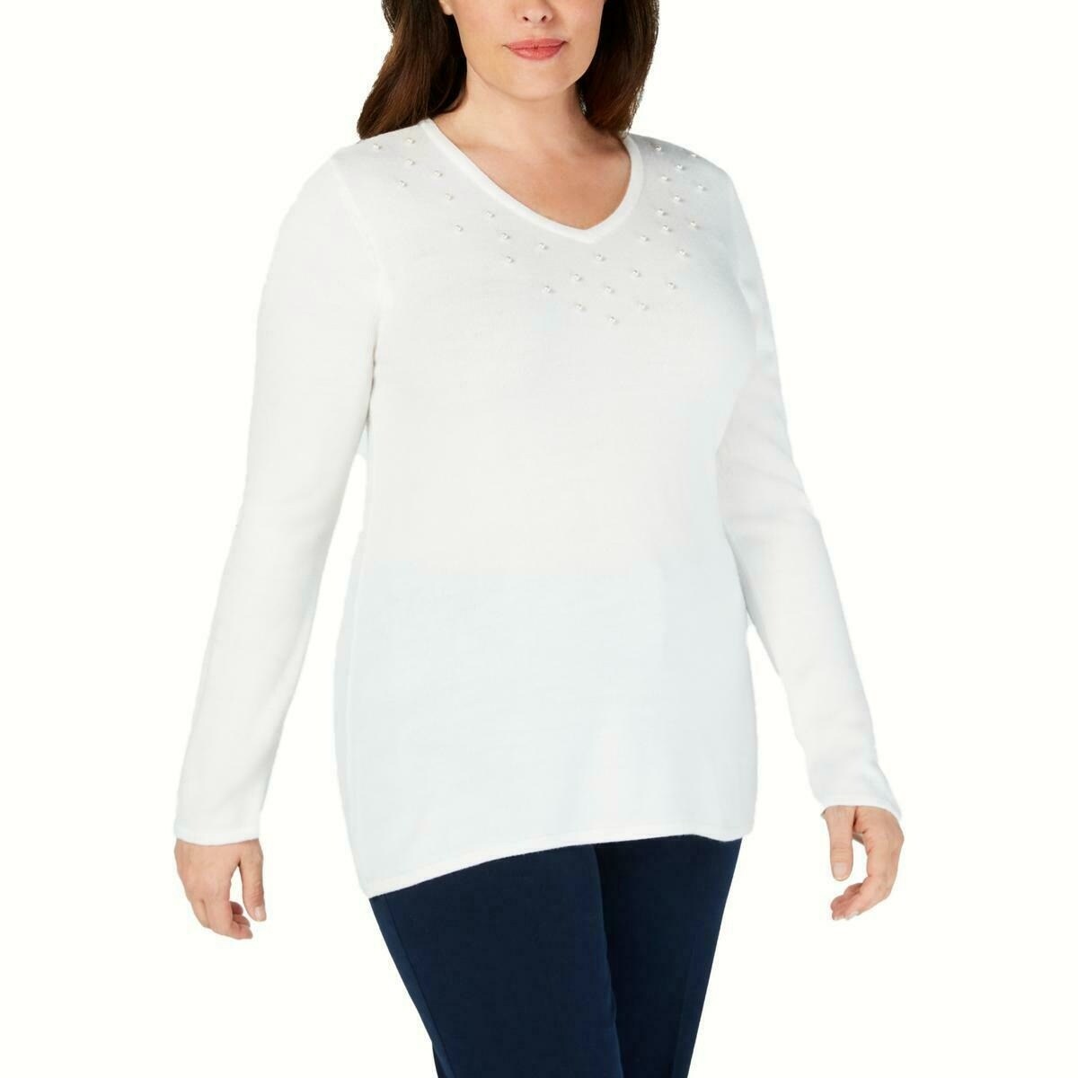 karen scott v neck sweater