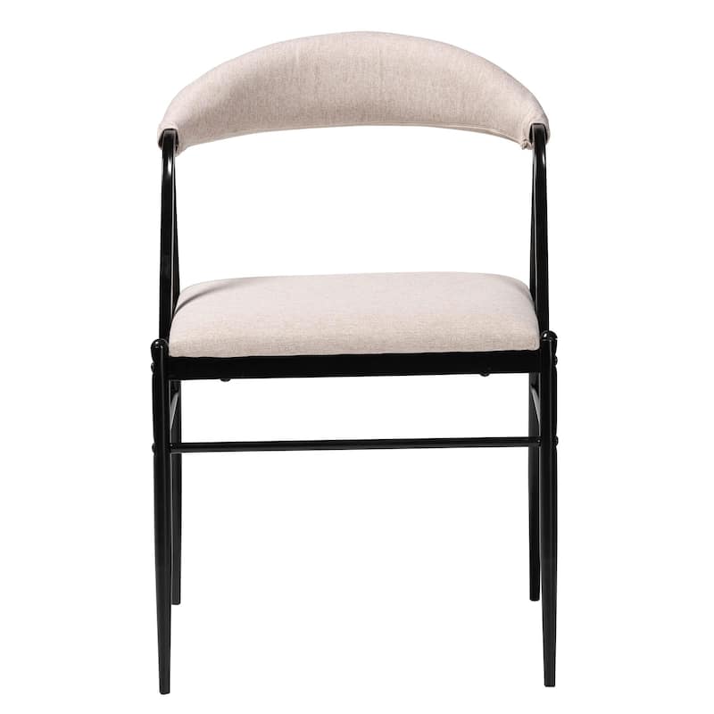 Orrin Modern Industrial Fabric and Metal 4-Piece Dining Chair Set