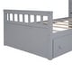 preview thumbnail 27 of 26, L-shaped Space-Saving Twin Loft and Twin Platform Bed with 7 Drawers and Full Guardrails