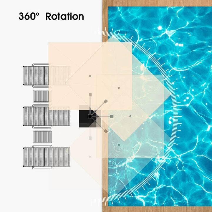 PURPLE LEAF Double Top 9x11/10x12/10x13ft Rectangle Umbrella Large Cantilever Outdoor Classic Umbrella with Base