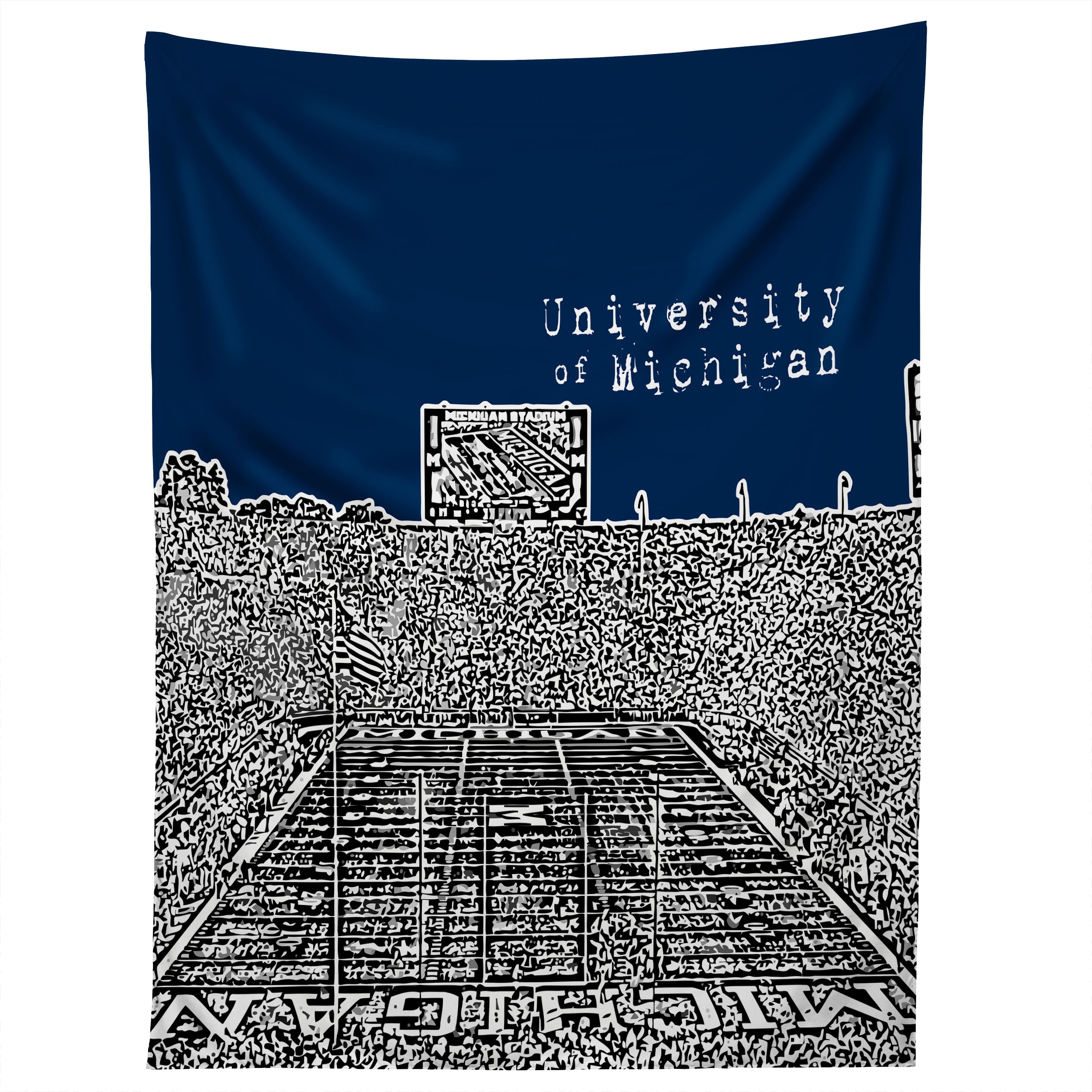 Deny Designs University Of Michigan Navy Tapestry (2 Size Options)