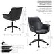 preview thumbnail 10 of 24, Porthos Home Jamar PU Leather Office Chair with Metal Roller Base